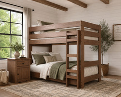 Pine Hill Farmhouse Twin XL Bunk Frame with ladder