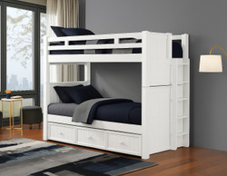Dillon Dual Height Twin Bunk w/ Straight Ladder on End