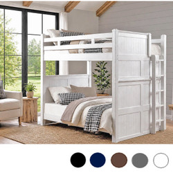 Dillon Queen Dual Height Bunk Bed with Straight Ladder on End