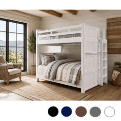 Dillon full over full bunk bed solid hardwood in white