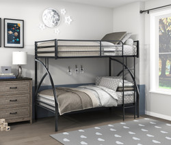 Nova Twin Bunk Bed in Black