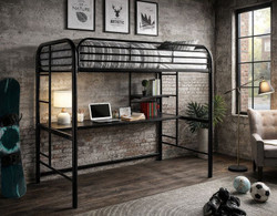 Cooper Twin Workstation Loft in Black