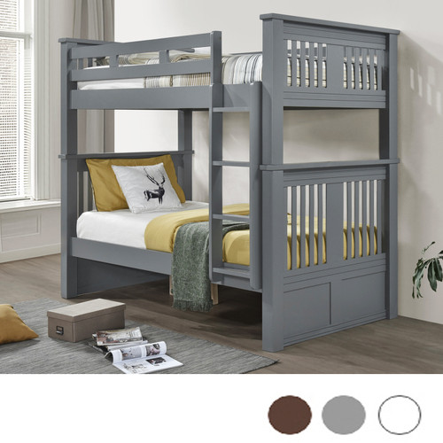 Gary XL Extra Long Twin Bunk Bed in Gray | Detachable XL Bunk Beds