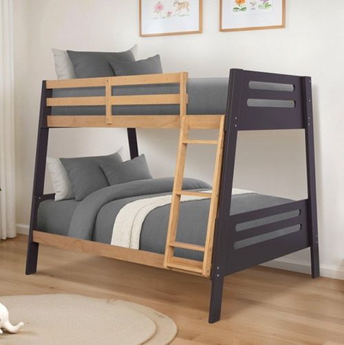 Twin Full Bunk Bed in Two-tone Finish