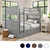 Dillon Full Over Full Bunk Bed With Vertical Ladder & Under-Bed Trundle (Shown Closed)