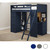Twin Loft Bed with Desk in Navy Blue