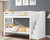 Twin Bunk Bed with Stairway Storage in White