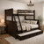 Dillon Heavy Duty Twin Full Bunk Bed in Espresso - Shown with Trundle