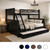 Twin Full Bunk Bed in Black 