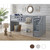 Junior Low Twin Loft Bed with Storage Steps in Gray