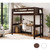 Heavy Duty Queen Loft Bed in espresso