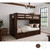 Austin Dual Settings Twin Bunk Bed in Espresso - Shown with Trundle
