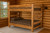 Cabin Queen Over Queen Barnwood Bunk Bed for Adults | Honey Pine Finish Bunk 