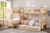 Glendale L Shaped 4 Person Twin Bunk in Natural Finish