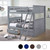 Full XL over Full XL Bunk Bed with under Bed Drawers in Gray