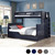 Dillon Dual Setting Twin XL Over Queen Bunk Bed in Navy Blue