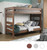 Modern Twin Stackable Bunk in Mahogany