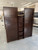 Headboard with vertical ladder in espresso
