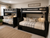 Dillon Quadruple Twin over full bunk bed with stairs in black