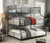 Piping Style Twin on Full on Queen Bunk | 3 Person Decker Bunk