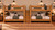 Lodge Barnwood quadruple queen bunk bed with shared center staircase