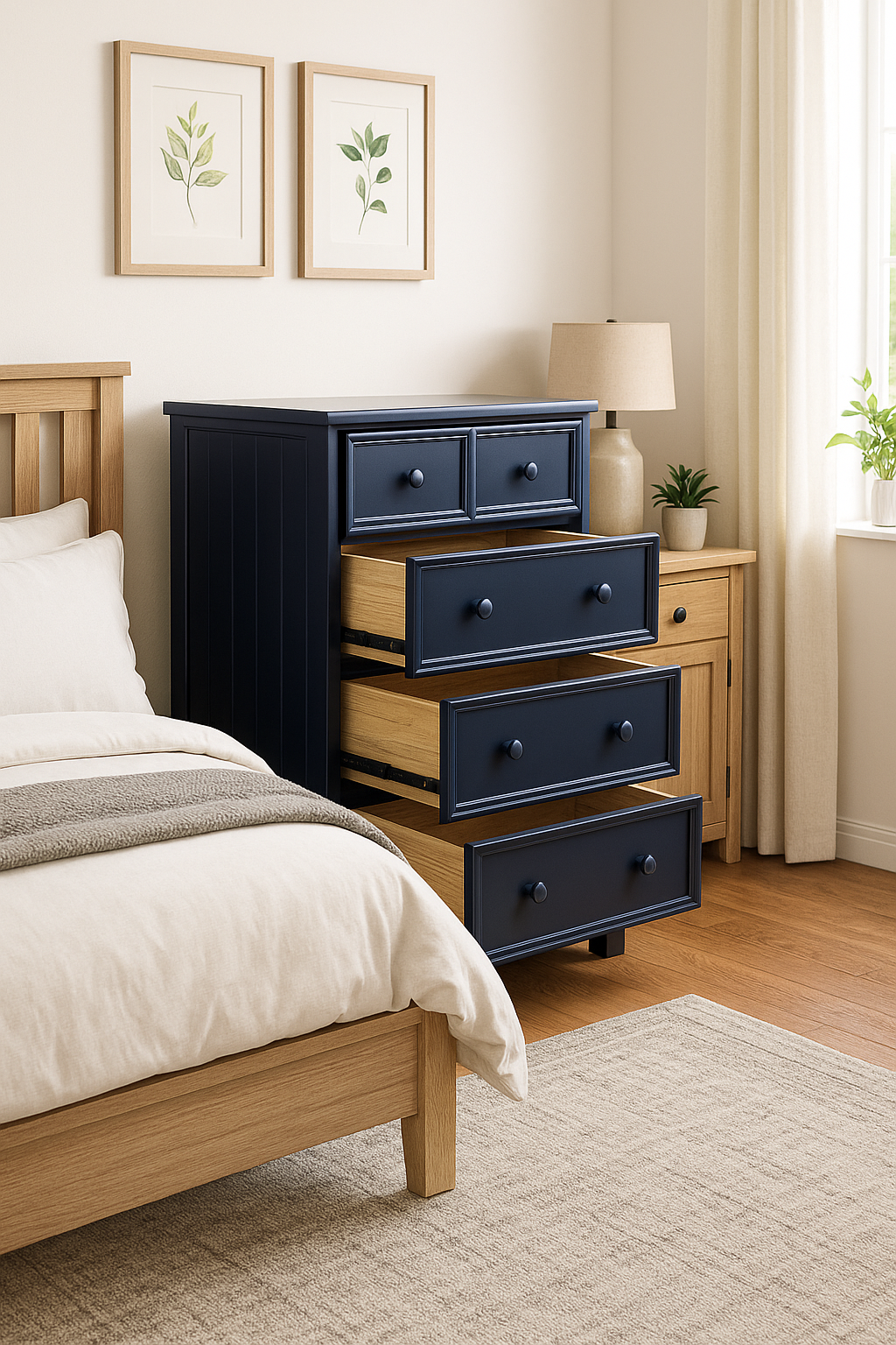 トップス draw drawers lace 2way tops navy 14479 - Hazen - 6-Drawer Double Dresser, Navy Blue *D | AFW.com