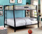  Brady Long Full over Queen Black Metal Bunk 
