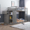 Hector Gray Twin Bunk  w/ Storage Cabinet 