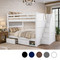 XL Full Size Bunk Bed with Stairway Storage in White