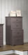 4-Drawer Chest in Charcoal Walnut