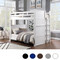 Full Size Dual Height Bunk Bed w/ Straight Ladder on End