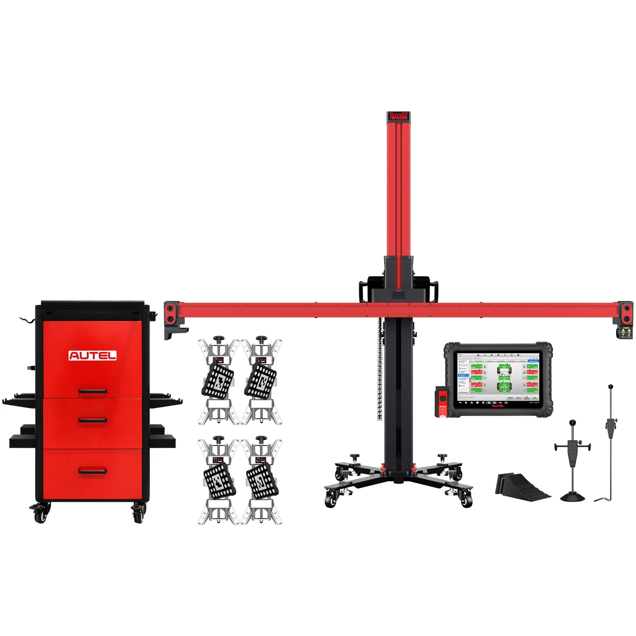Autel IWA500 Wheel Alignment System with Tablet and Storage Cabinet ...