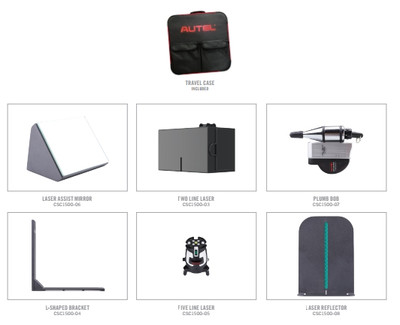 graphics with the contents of the Autel accessories package in a grid pattern graphics with the contents of the Autel accessories package in a grid pattern