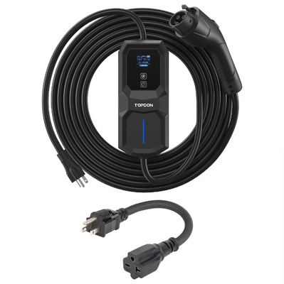 Topdon PulseQ AC Portable EV Charger (16A - NEMA 6-20 Plug w/5-15 Adapter)
