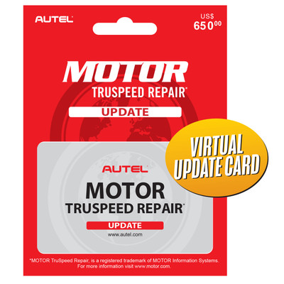 Autel Virtual MOTOR TruSpeed Update Card