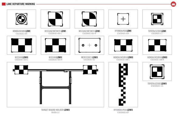 Autel ADAS Lane Departure Package 1 (Honda, Nissan, Infiniti, Toyota, Lexus, Hyundai, Kia) (LDWTARGET1)