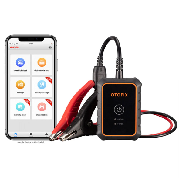 Autel B1Lite Battery, Starter, and Alternator Bluetooth tester with clamps and app