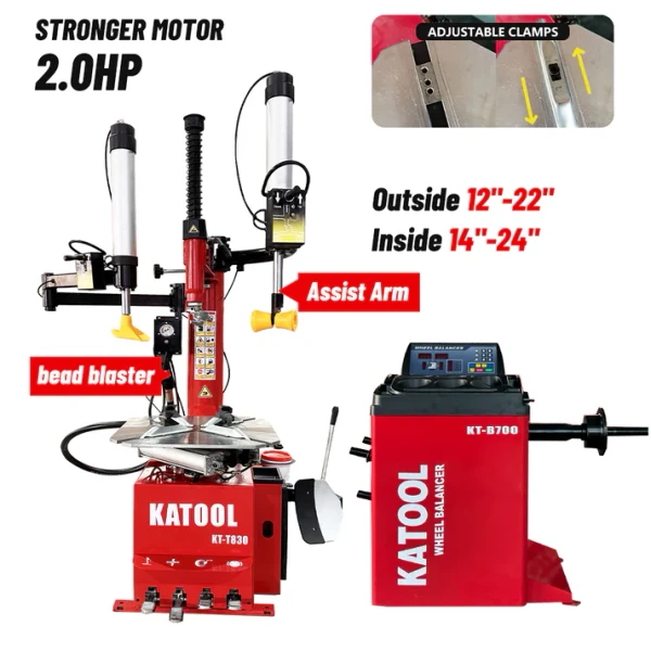 Katool KT-T830 Tire Changer & KT-B700 Wheel Balancer Combo