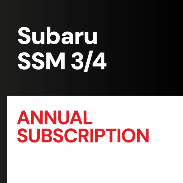 Subaru SSM3 & SSM4, 1 Year Subscription Installation Included