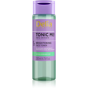 Delia Cosmetics Tonic Me Aufhellender Toner für normale Haut und Mischhaut, 5 % Glykolsäure, Vitamin C und Aloe, 200 ml Delia Cosmetics Tonic Me Aufhellender Toner für normale Haut und Mischhaut, 5 % Glykolsäure, Vitamin C und Aloe, 200 ml