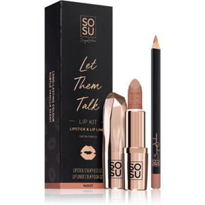 Let Them Talk Nudist-Lippenset mit Lippenstift und Konturstift (Lippenset) Let Them Talk Nudist-Lippenset mit Lippenstift und Konturstift (Lippenset)
