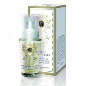 Bulgarian Rose Lady's Joy Luxus-Hautpflegeserum für die Augen, 30 ml, mit Bio-Rosenöl, Bio-Rosenwasser und Schwarzperlenextrakt Bulgarian Rose Lady's Joy Luxus-Hautpflegeserum für die Augen, 30 ml, mit Bio-Rosenöl, Bio-Rosenwasser und Schwarzperlenextrakt