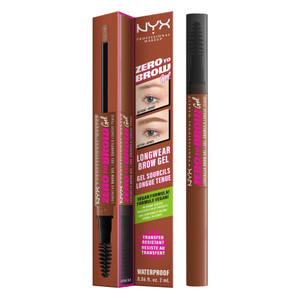 NYX Professional Makeup Longwear Vegan Tinted Liquid Eyebrow Gel Zero to Brow 12 Black 1ml NYX Professional Makeup Longwear Vegan Tinted Liquid Eyebrow Gel Zero to Brow 12 Black 1ml