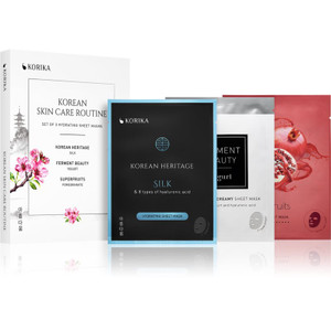 Korika Korean Skin Care Routine Set Of 3 Hydrating Sheet Masks Korika Korean Skin Care Routine Set Of 3 Hydrating Sheet Masks