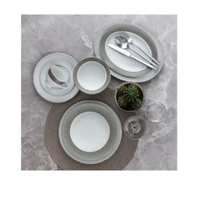 Güral Tolstoy Tafelservice 84-tlg. - Elegantes weiß-graues Geschirr für besondere Anlässe! Güral Tolstoy Tafelservice 84-tlg. - Elegantes weiß-graues Geschirr für besondere Anlässe!