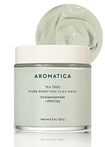AROMATICA Teebaum-Porenreinigungs-Tonmaske 2 % Niacinamid + 45 % Ton – Tiefenreinigende Maske zur Porenreinigung – vegan und tierversuchsfrei – natürliche Inhaltsstoffe mit Teebaumöl in Lebensmittelqualität AROMATICA Teebaum-Porenreinigungs-Tonmaske 2 % Niacinamid + 45 % Ton – Tiefenreinigende Maske zur Porenreinigung – vegan und tierversuchsfrei – natürliche Inhaltsstoffe mit Teebaumöl in Lebensmittelqualität