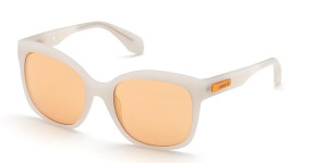 Adidas Damen OR0012 Sonnenbrille Weiß/Braun Spiegel 54 Adidas Damen OR0012 Sonnenbrille Weiß/Braun Spiegel 54