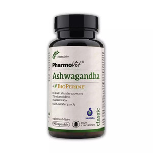 Pharmovit Ashwagandha + Bioperine Nahrungsergänzungsmittel 90 Kapseln Pharmovit Ashwagandha + Bioperine Nahrungsergänzungsmittel 90 Kapseln