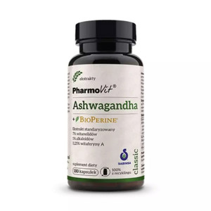 Pharmovit Ashwagandha + Bioperine Nahrungsergänzungsmittel 180 Kapseln Pharmovit Ashwagandha + Bioperine Nahrungsergänzungsmittel 180 Kapseln