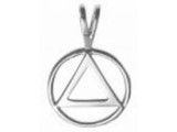 01-1 12 step recovery AA Sterling Silver Pendant